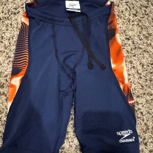 Speedo Navy and Orange Swim Jammers